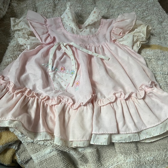 Vintage Other - B 28      Vintage Infant Dress with Underdress